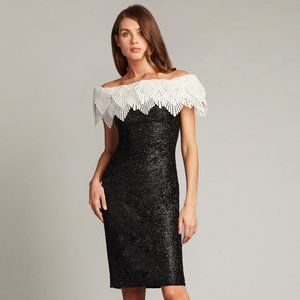 Tadashi Shoji off the shoulder formal Dress.